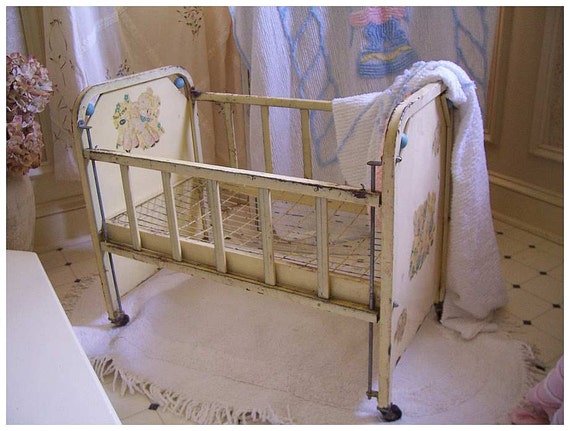 metal doll crib