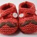 Mr. Mustache Red Baby Booties