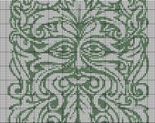 Items similar to Green Man Cross Stitch Pattern on Etsy