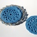 Summer Entertaining Blue Coasters Handmade Wire Holder Trinket Basket