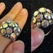 RARE 50s 60s Giant Rhinestone Cocktail RIng - Cluster Aurora Borialis AB