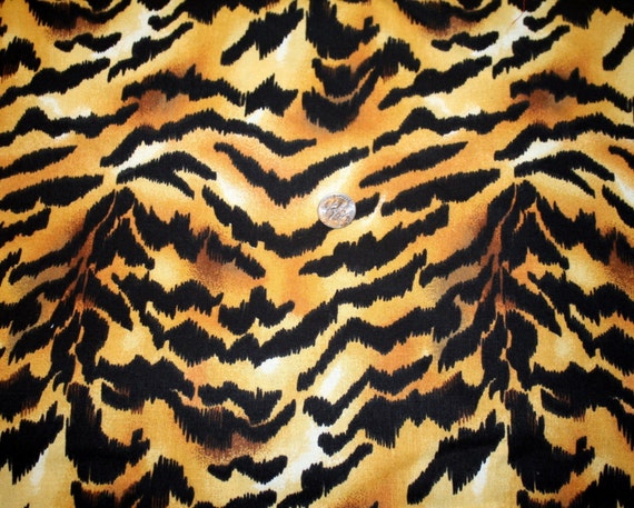 COTTON FABRIC TIGER PRINT 1 Yard 44 Wide MORE AVAILABLE