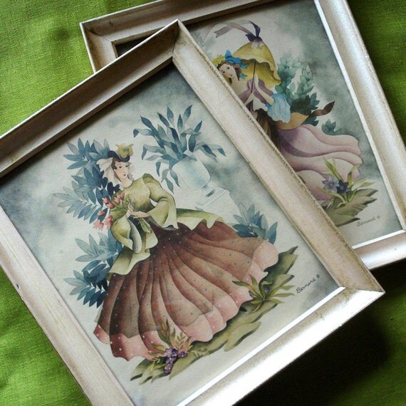 Bernard Watercolor Prints Southern Ladies Framed Fashion