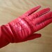 RESERVED - Vintage RED SOFT KID LEATHER Gloves - Stitched Design Detail
