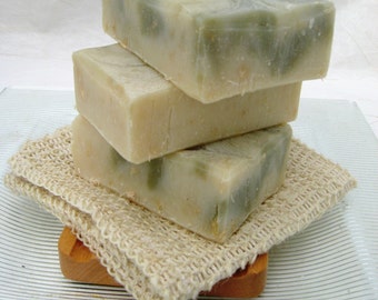 Organic Handmade Soap Fir Needle Scrub, Olive Oil Soap, Vegan