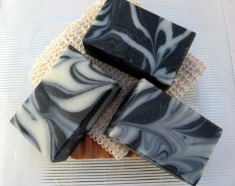 Organic Charcoal Soap, Activated Charcoal and Tea Tree Vegan-Cold Process Soap