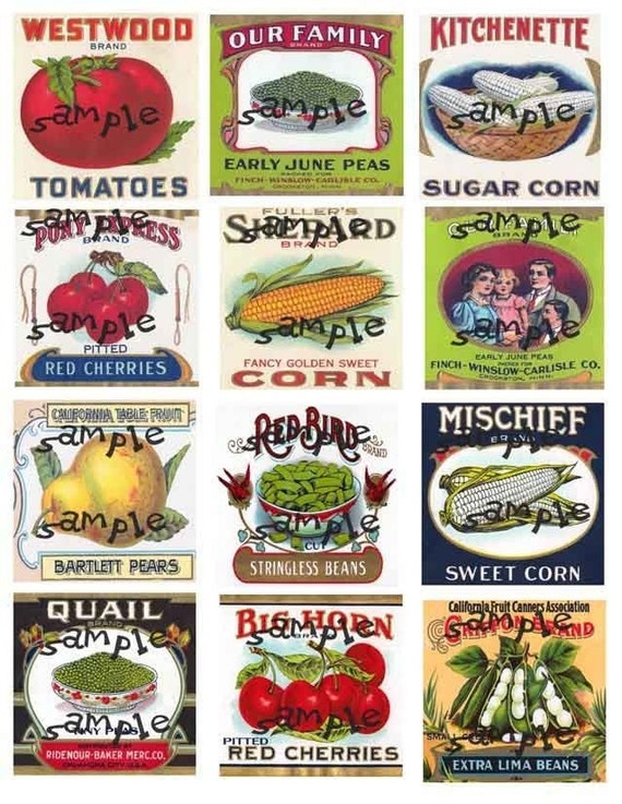 vintage food label no 1 ephemera digital collage sheet for