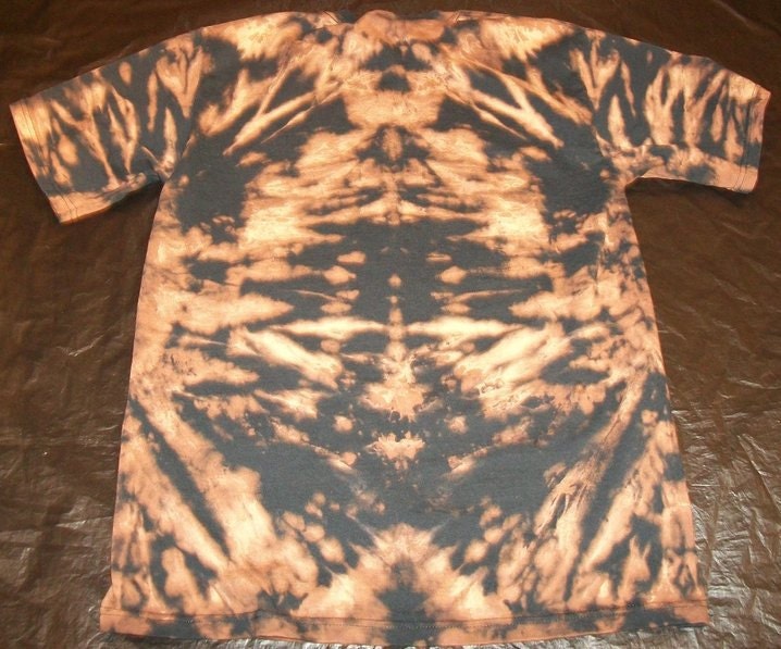 Reverse Tie Dye Bleach Discharge T-Shirt ADULT Medium
