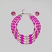 1960s vintage necklace set / 60s vintage earrings set / hot pink / Marie Antoinette Four Strand Necklace and Matching Earrings Set