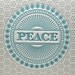 Set of 6 - Peace Snowflake Holiday Letterpress Cards in Blue and Silver
