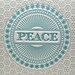 Christmas Card Letterpress Set Peace Snowflake Blue & Silver