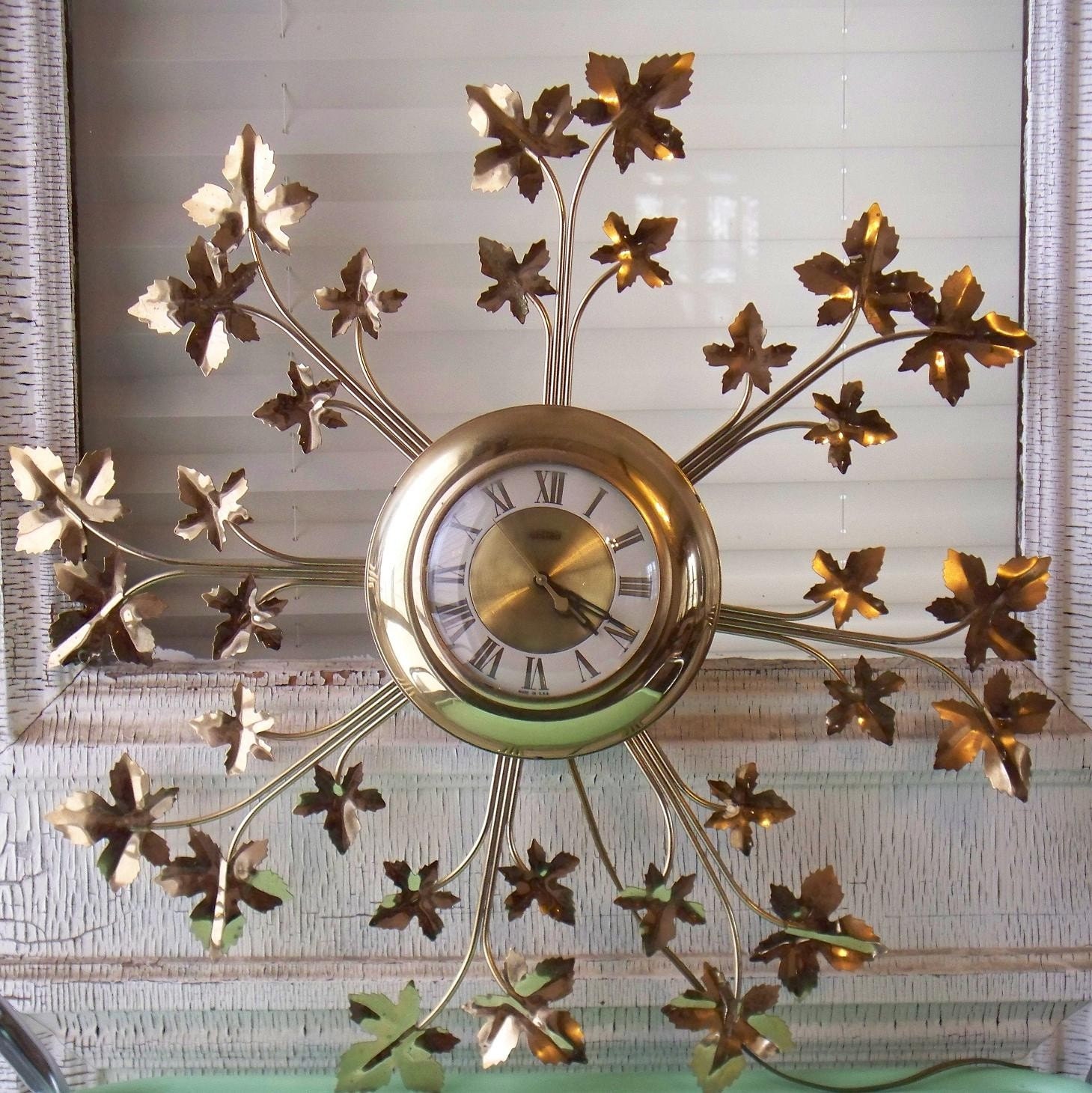 United Wall Clock Gold Leaf