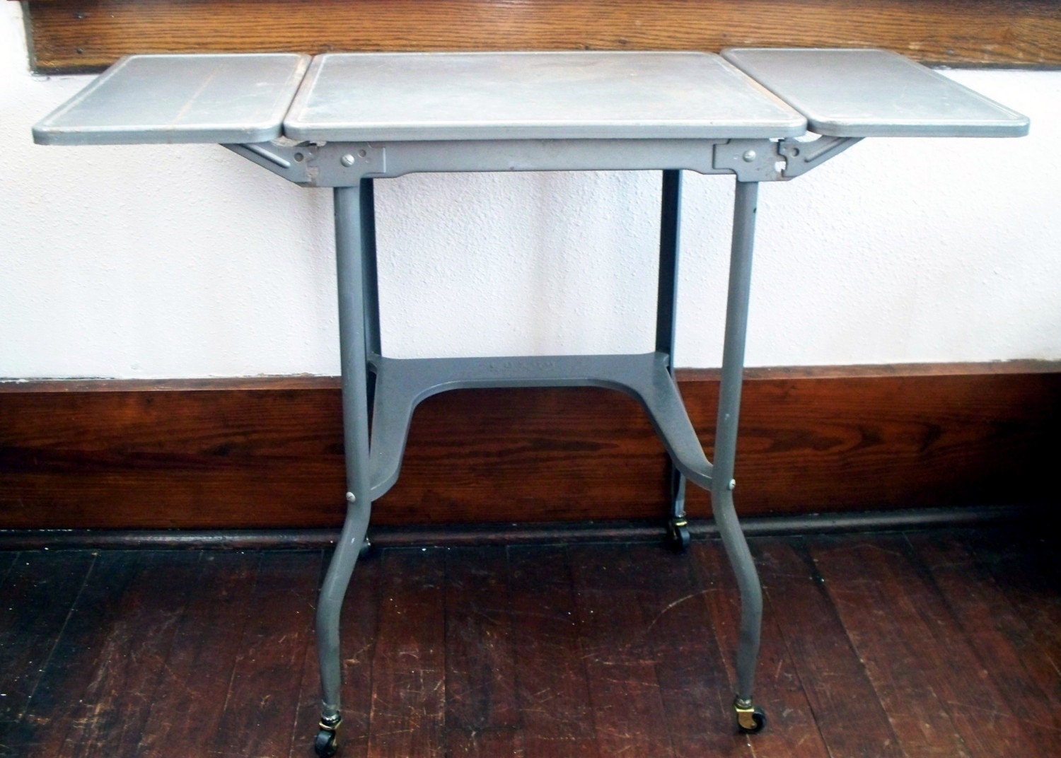 Mid Century Metal Rolling Typewriter Desk