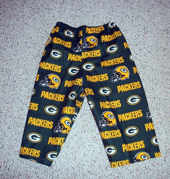 Green Bay Packers Cotton Lounge Pants by KuteasaButtonKrafts