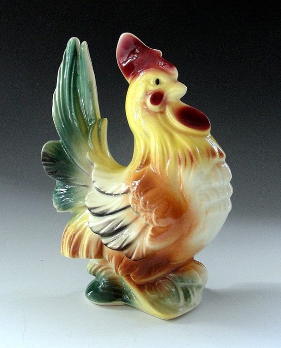 porcelain rooster figurines