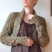 Avant garde braided SHRUG in fall foliage with long sleeves modern urban hand knitted