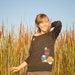 Black Eco Pullover with Planets