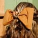 Large Orange Hair Bow and Bird nest