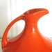 Vintage California Pottery Orange Pitcher by Garden by Nachokitty