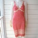 Boudoir Rose ... A Hand Tie Dyed Lace Vintage Slip Gown Sz 32
