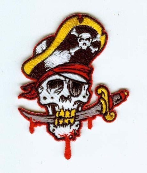 Embroidered Iron On Pirate Patch