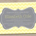 Printable Baby Shower Invitations Yellow and Grey Chevron Stripes DIY Design