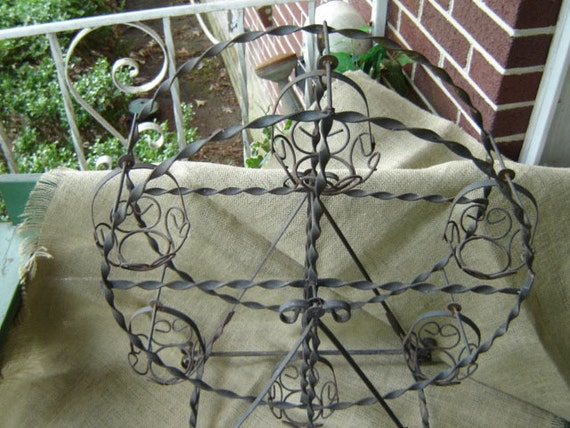 Vintage Metal Ferris Wheel Plant Cupcake Holder Wedding Decor