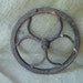 Vintage Iron Wheel Pulley Salvage Farmhouse Industrial