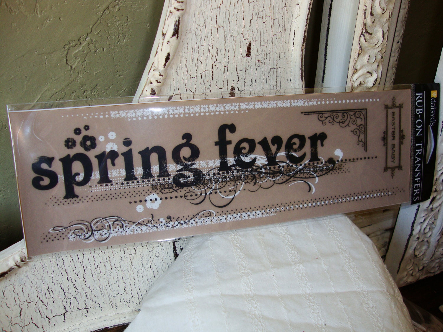 Rub on Transfers Scrapbooking Spring by KraftyChicDesigns on Etsy