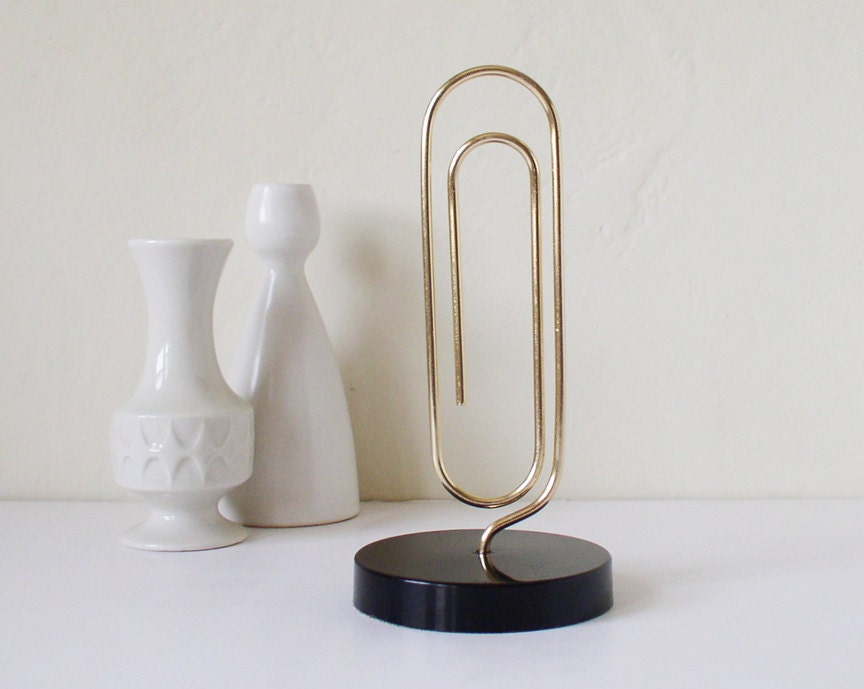 Giant paper clip paper holder photograph holder
