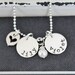 Personalized Mothers Necklace Hand Stamped Necklace Sterling Silver .... Two Small Name Discs Mommy Jewelry