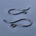 Oxidized Ear Wires, Sterling Silver Sassy French Hoops, Handmade Earring Findings - 2 pairs