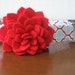 Red Dahlia Custom Dog Collar
