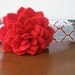 Red Dahlia Custom Flower Dog Collar