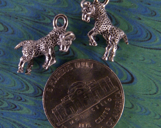 Pair of Pewter Ram Charms