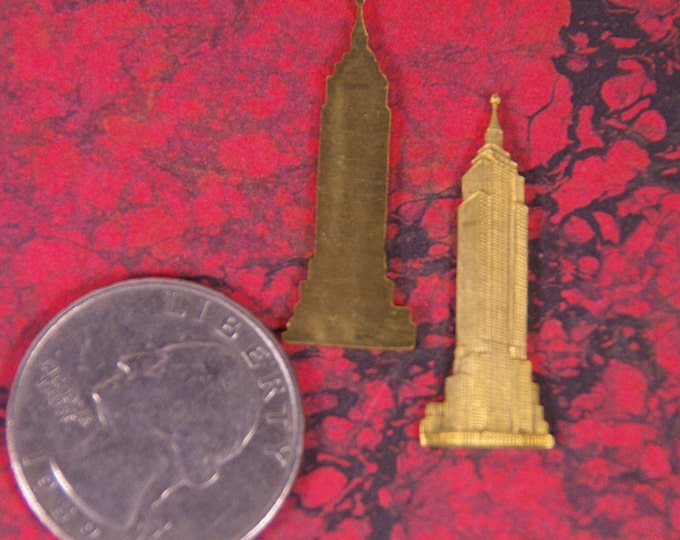 4 Brass Empire State Building Stampings