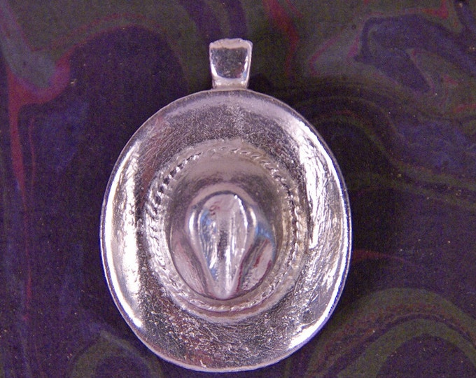 Dimensional Pewter Cowboy Hat Pendant