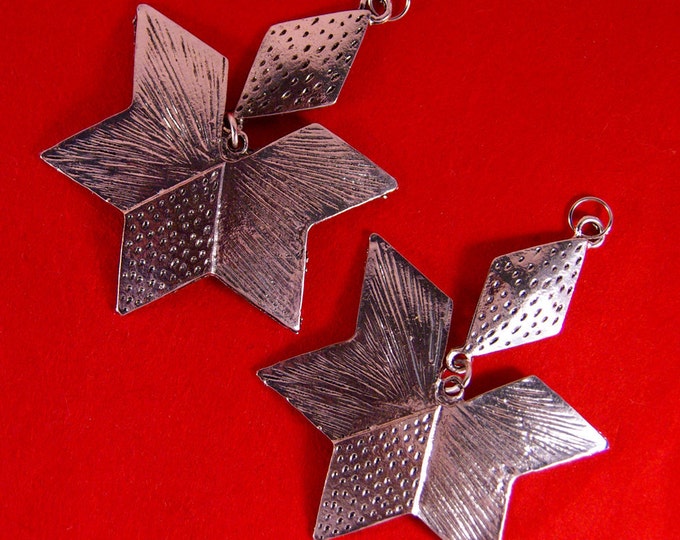 Star Charms Large Silver-tone