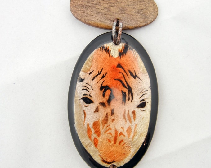 Resin Covered Giraffe Pendant Large