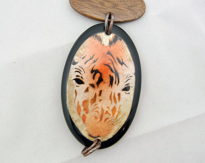 Resin Covered Giraffe Pendant Large