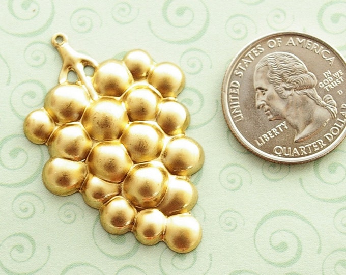 6 Brass Bunch of Grapes Charm