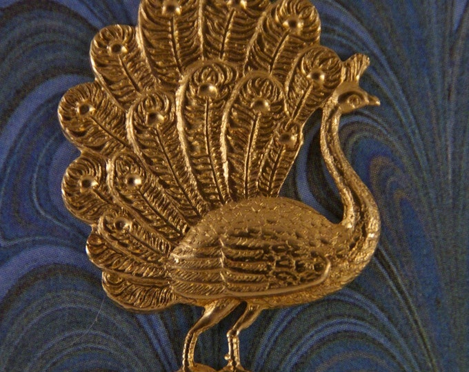 Two Brass Peacock Stampings