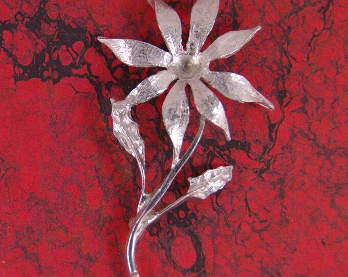 Large Pewter Poinsetta Attachment