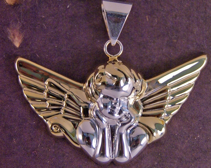 Large Two-tone Angel Pendant