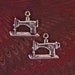 Two Silver-tone Sewing Machine Charms