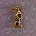 Discus Thrower Sculpture Charm Gold-tone Pewter ART