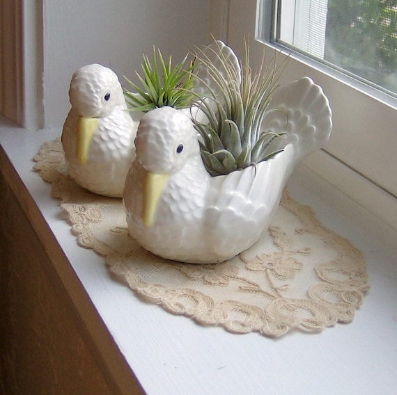 Vintage Ceramic Bird Candle Holders