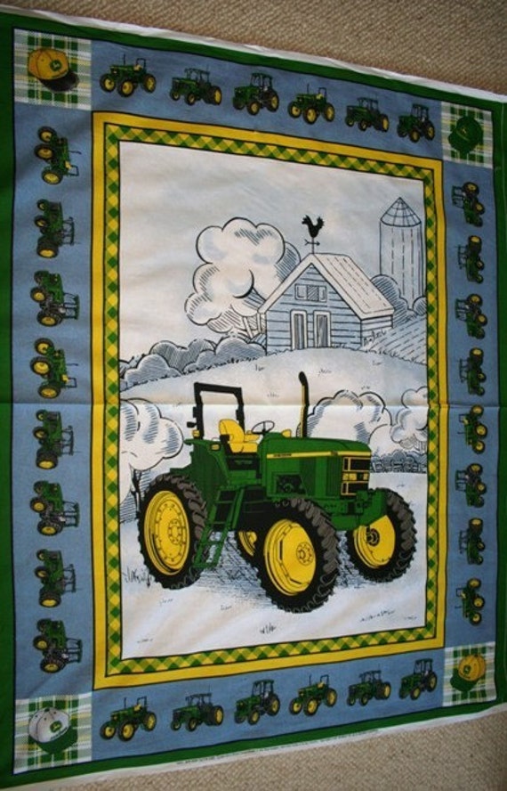 John Deere Panel fabric JD001 by scruffyquilts on Etsy