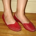 vintage cherry red huarache moccasin loafers 8.5