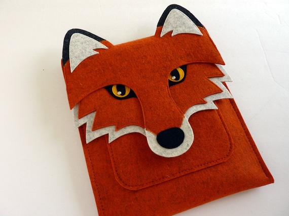 iPad case - Fox in rusty felt  - Made to order